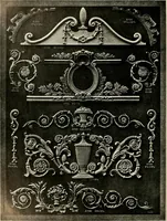 An illustration from Illustrated catalogue of period ornaments cast in composition and wood fibre for woodwork-furniture (1900)