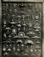 An illustration from Illustrated catalogue of period ornaments cast in composition and wood fibre for woodwork-furniture (1900)