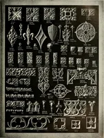 An illustration from Illustrated catalogue of period ornaments cast in composition and wood fibre for woodwork-furniture (1900)
