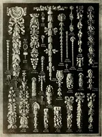 An illustration from Illustrated catalogue of period ornaments cast in composition and wood fibre for woodwork-furniture (1900)