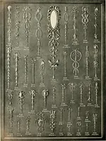 An illustration from Illustrated catalogue of period ornaments cast in composition and wood fibre for woodwork-furniture (1900)