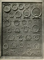 An illustration from Illustrated catalogue of period ornaments cast in composition and wood fibre for woodwork-furniture (1900)
