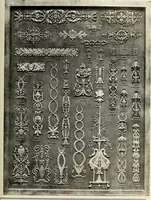 An illustration from Illustrated catalogue of period ornaments cast in composition and wood fibre for woodwork-furniture (1900)