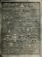 An illustration from Illustrated catalogue of period ornaments cast in composition and wood fibre for woodwork-furniture (1900)