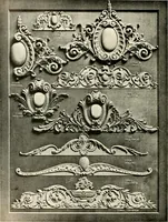 An illustration from Illustrated catalogue of period ornaments cast in composition and wood fibre for woodwork-furniture (1900)