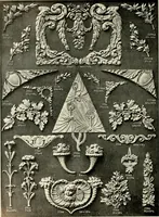 An illustration from Illustrated catalogue of period ornaments cast in composition and wood fibre for woodwork-furniture (1900)