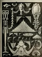 An illustration from Illustrated catalogue of period ornaments cast in composition and wood fibre for woodwork-furniture (1900)