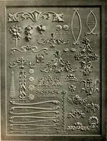 An illustration from Illustrated catalogue of period ornaments cast in composition and wood fibre for woodwork-furniture (1900)