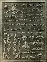 An illustration from Illustrated catalogue of period ornaments cast in composition and wood fibre for woodwork-furniture (1900)