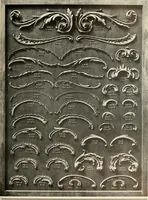 An illustration from Illustrated catalogue of period ornaments cast in composition and wood fibre for woodwork-furniture (1900)