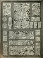 An illustration from Illustrated catalogue of period ornaments cast in composition and wood fibre for woodwork-furniture (1900)