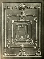 An illustration from Illustrated catalogue of period ornaments cast in composition and wood fibre for woodwork-furniture (1900)