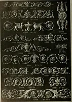 An illustration from Illustrated catalogue of period ornaments cast in composition and wood fibre for woodwork-furniture (1900)