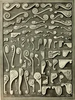 An illustration from Illustrated catalogue of period ornaments cast in composition and wood fibre for woodwork-furniture (1900)