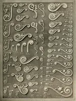 An illustration from Illustrated catalogue of period ornaments cast in composition and wood fibre for woodwork-furniture (1900)
