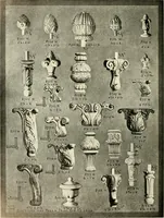 An illustration from Illustrated catalogue of period ornaments cast in composition and wood fibre for woodwork-furniture (1900)