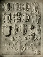 An illustration from Illustrated catalogue of period ornaments cast in composition and wood fibre for woodwork-furniture (1900)