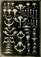 An illustration from Illustrated catalogue of period ornaments cast in composition and wood fibre for woodwork-furniture (1900)