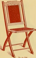 An illustration from Illustrated catalogue...of canvas seat, slat seat, veneer seat, carpet seat and plush seat folding chairs for campers', caterers', undertakers', societies', church or hall use / (1896)