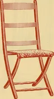 An illustration from Illustrated catalogue...of canvas seat, slat seat, veneer seat, carpet seat and plush seat folding chairs for campers', caterers', undertakers', societies', church or hall use / (1896)