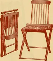 An illustration from Illustrated catalogue...of canvas seat, slat seat, veneer seat, carpet seat and plush seat folding chairs for campers', caterers', undertakers', societies', church or hall use / (1896)