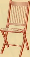 An illustration from Illustrated catalogue...of canvas seat, slat seat, veneer seat, carpet seat and plush seat folding chairs for campers', caterers', undertakers', societies', church or hall use / (1896)