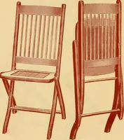 An illustration from Illustrated catalogue...of canvas seat, slat seat, veneer seat, carpet seat and plush seat folding chairs for campers', caterers', undertakers', societies', church or hall use / (1896)