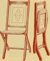 An illustration from Illustrated catalogue...of canvas seat, slat seat, veneer seat, carpet seat and plush seat folding chairs for campers', caterers', undertakers', societies', church or hall use / (1896)