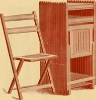 An illustration from Illustrated catalogue...of canvas seat, slat seat, veneer seat, carpet seat and plush seat folding chairs for campers', caterers', undertakers', societies', church or hall use / (1896)