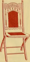An illustration from Illustrated catalogue...of canvas seat, slat seat, veneer seat, carpet seat and plush seat folding chairs for campers', caterers', undertakers', societies', church or hall use / (1896)