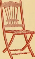 An illustration from Illustrated catalogue...of canvas seat, slat seat, veneer seat, carpet seat and plush seat folding chairs for campers', caterers', undertakers', societies', church or hall use / (1896)
