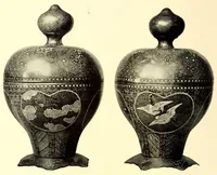 Picture 12 of 18 from Illustrated Catalogue of the Noteworthy Collection of Cloisonne and Other Enamels, Old Japanese Bronzes, Sword Guards, Knife Handles, Swords, Lacquers and Fine Old Brocades : belonging to Dr. Alfred Owre of Minneapolis (1917), leaf 152