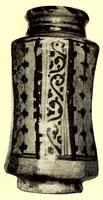 An illustration from Illustrated Catalogue of Graeco-Roman, Rakka, Persian, Hispanomoresque Faiences, Italian Majolicas, Persian and Indian Miniatures and Rugs, Egyptian, ptolemaic, Sidonian, Roman and Arabic Glass, Greek and Roman Bronzes and Other Objects of Rarity : belonging to the Experts Messrs. Kouchakji Freres, New York (1918)