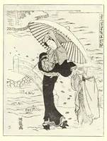 An illustration from Illustrated Catalogue of Japanese Color Prints, The Famous Collection of the Late Alexis Rouart of Paris, France together with a Selection from the Collection of the Vicomte de Sartiges and a Few Prints from Another Parisian Collection (1922)