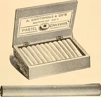 An illustration from Illustrated catalogue and price list of artists' materials, gold points, bronze powders, metallics, metal leaf, (1897)