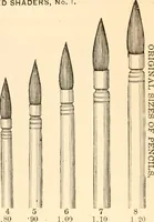 An illustration from Illustrated catalogue and price list of artists' materials, gold points, bronze powders, metallics, metal leaf, (1897)