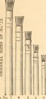 An illustration from Illustrated catalogue and price list of artists' materials, gold points, bronze powders, metallics, metal leaf, (1897)