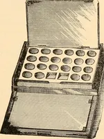 An illustration from Illustrated catalogue and price list of artists' materials, gold points, bronze powders, metallics, metal leaf, (1897)