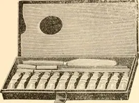 An illustration from Illustrated catalogue and price list of artists' materials, gold points, bronze powders, metallics, metal leaf, (1897)