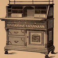 An illustration from Illustrated catalogue of Bardwell, Anderson & Company, manufacturers of tables and desks for the trade only (1887)