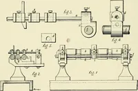 An illustration from Illustrated catalogue of cotton machinery built by Howard & Bullough American Machine Company, Ltd., Pawtucket, R.I., U.S.A. : opening, picking, carding, drawing, roving, spinning, twisting and winding machinery : warpers and slashers : containing also floor spaces, speeds, productions, gearing diagrams, useful tables and other information (1909)