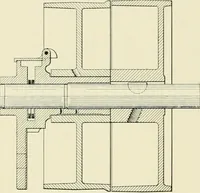 An illustration from Illustrated catalogue of cotton machinery built by Howard & Bullough American Machine Company, Ltd., Pawtucket, R.I., U.S.A. : opening, picking, carding, drawing, roving, spinning, twisting and winding machinery : warpers and slashers : containing also floor spaces, speeds, productions, gearing diagrams, useful tables and other information (1909)