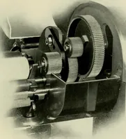 Picture 77 of 100 from Illustrated catalogue of cotton machinery built by Howard & Bullough American Machine Company, Ltd., Pawtucket, R.I., U.S.A. : opening, picking, carding, drawing, roving, spinning, twisting and winding machinery : warpers and slashers : containing also floor spaces, speeds, productions, gearing diagrams, useful tables and other information (1909), leaf 154