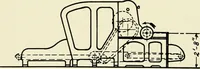 An illustration from Illustrated catalogue of cotton machinery built by Howard & Bullough American Machine Company, Ltd., Pawtucket, R.I., U.S.A. : opening, picking, carding, drawing, roving, spinning, twisting and winding machinery : warpers and slashers : containing also floor spaces, speeds, productions, gearing diagrams, useful tables and other information (1909)