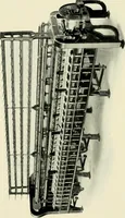 An illustration from Illustrated catalogue of cotton machinery built by Howard & Bullough American Machine Company, Ltd., Pawtucket, R.I., U.S.A. : opening, picking, carding, drawing, roving, spinning, twisting and winding machinery : warpers and slashers : containing also floor spaces, speeds, productions, gearing diagrams, useful tables and other information (1909)