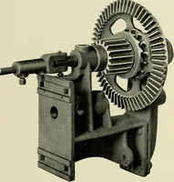 An illustration from Illustrated catalogue of cotton machinery built by Howard & Bullough American Machine Company, Ltd., Pawtucket, R.I., U.S.A. : opening, picking, carding, drawing, roving, spinning, twisting and winding machinery : warpers and slashers : containing also floor spaces, speeds, productions, gearing diagrams, useful tables and other information (1909)