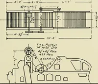 An illustration from Illustrated catalogue of cotton machinery built by Howard & Bullough American Machine Company, Ltd., Pawtucket, R.I., U.S.A. : opening, picking, carding, drawing, roving, spinning, twisting and winding machinery : warpers and slashers : containing also floor spaces, speeds, productions, gearing diagrams, useful tables and other information (1909)