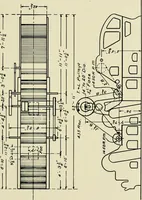 An illustration from Illustrated catalogue of cotton machinery built by Howard & Bullough American Machine Company, Ltd., Pawtucket, R.I., U.S.A. : opening, picking, carding, drawing, roving, spinning, twisting and winding machinery : warpers and slashers : containing also floor spaces, speeds, productions, gearing diagrams, useful tables and other information (1909)