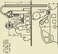An illustration from Illustrated catalogue of cotton machinery built by Howard & Bullough American Machine Company, Ltd., Pawtucket, R.I., U.S.A. : opening, picking, carding, drawing, roving, spinning, twisting and winding machinery : warpers and slashers : containing also floor spaces, speeds, productions, gearing diagrams, useful tables and other information (1909)