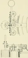 An illustration from Illustrated catalogue of cotton machinery built by Howard & Bullough American Machine Company, Ltd., Pawtucket, R.I., U.S.A. : opening, picking, carding, drawing, roving, spinning, twisting and winding machinery : warpers and slashers : containing also floor spaces, speeds, productions, gearing diagrams, useful tables and other information (1909)